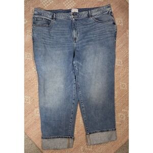 Lane Bryant‎ Mid Rise Boyfriend Sparkly Crop Bottoms Size 24
